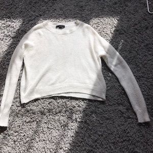 Fuzzy White Forever 21 Sweater